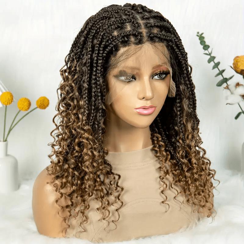 M 34 Elegant Full Lace Goddess Wig Medium Length Curly