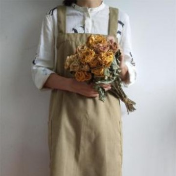 Correa cruzada larga de algodón y lino caqui