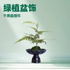 中温陶瓷花盆定制 绿植盆饰干果盘摆件德化花盆源头厂家批发定制