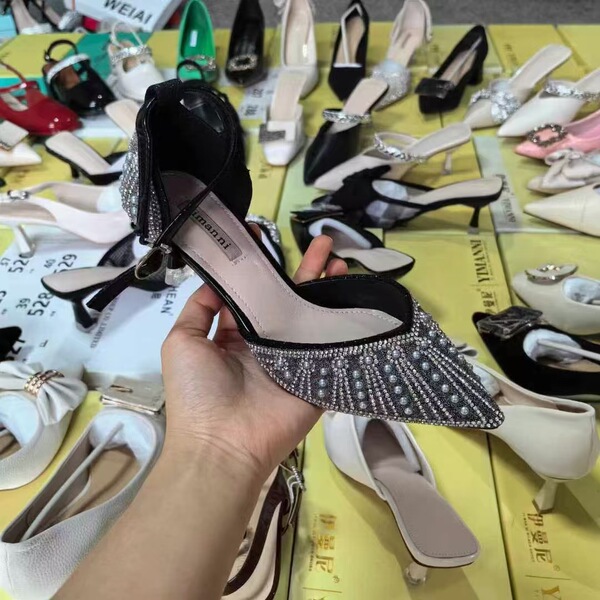 High heels stiletto heels pointed-toe with bow