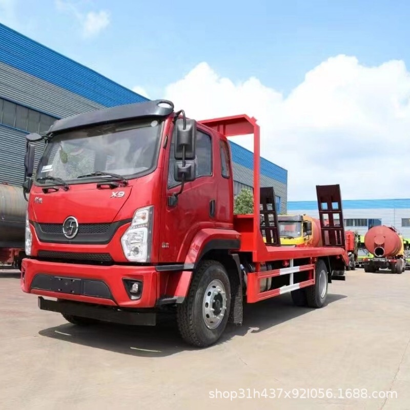 National Vi Dongfeng D17-Z Single-Bridge Excavator Flatbed Trailer Yuchai 180 Horsepower 16-Ton Flatbed Transporter