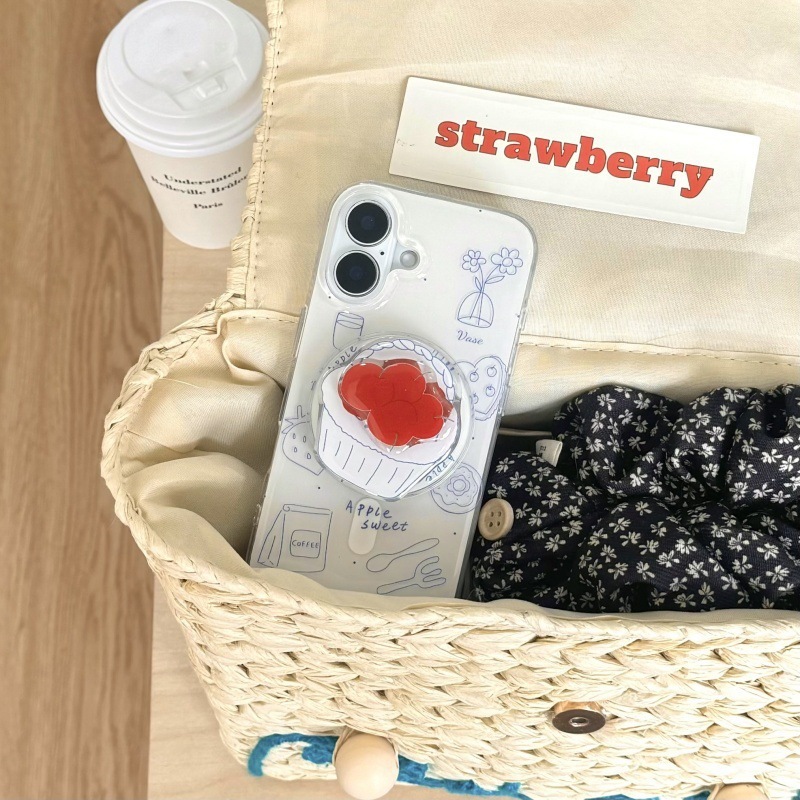 Vajilla de pan de línea simple para Apple 16/15ProMax funda para teléfono móvil iphone13/14 soporte magnético