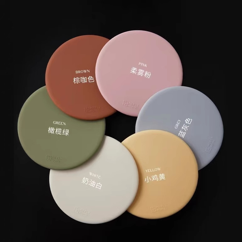 多色圆形PU茶杯垫精美礼品可定企业logo杯垫定制茶水防滑隔热杯垫