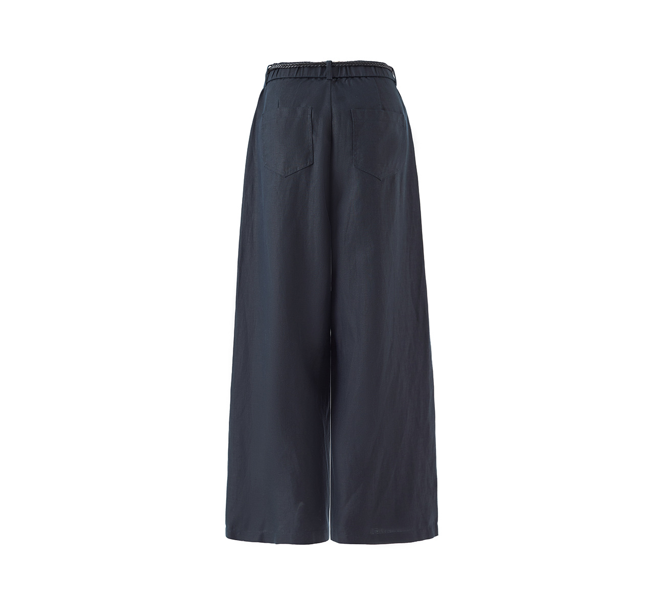 Quần culottes nữ ống rộng dáng suông, cạp cao, chất liệu tencel linen thoáng mát, phù hợp mùa hè — Xanh lông mòng đen chi tiết 23