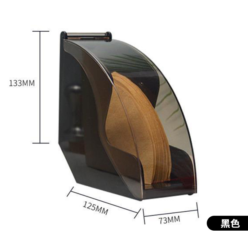 Caja de almacenamiento de papel de filtro de café de mano V60 caja de papel de filtro en forma de abanico V01/101 papel de filtro soporte de papel de filtro de almacenamiento a prueba de polvo