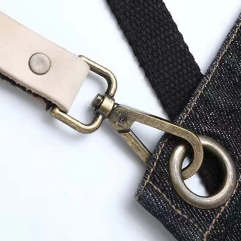 Delantal de mezclilla transfronterizo logotipo personalizado Barber ropa de trabajo jardinería floristería hogar cocina delantal al por mayor personalizado