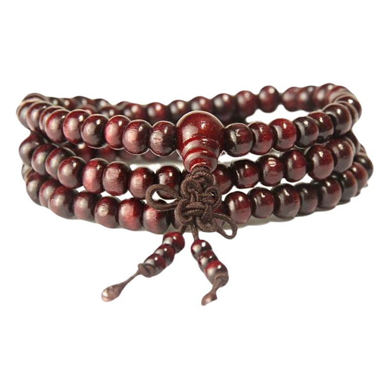 Красный Сандал Интернет-магазин маленький подарок Привязка 3 круга 108 бисер браслет оптом 6 мм мероприятия, чтобы дать бисер браслет