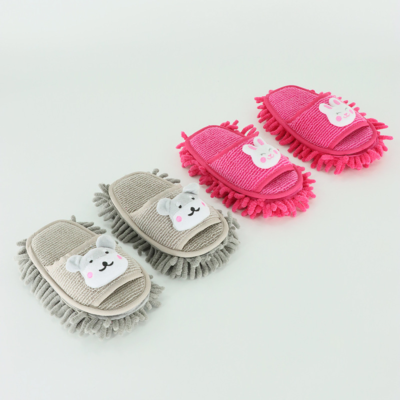 Detachable Lazy Mute Slippers Children's Lazy Slippers Mop Shoes Slippers Cover Water-absorbing Children's Shoes