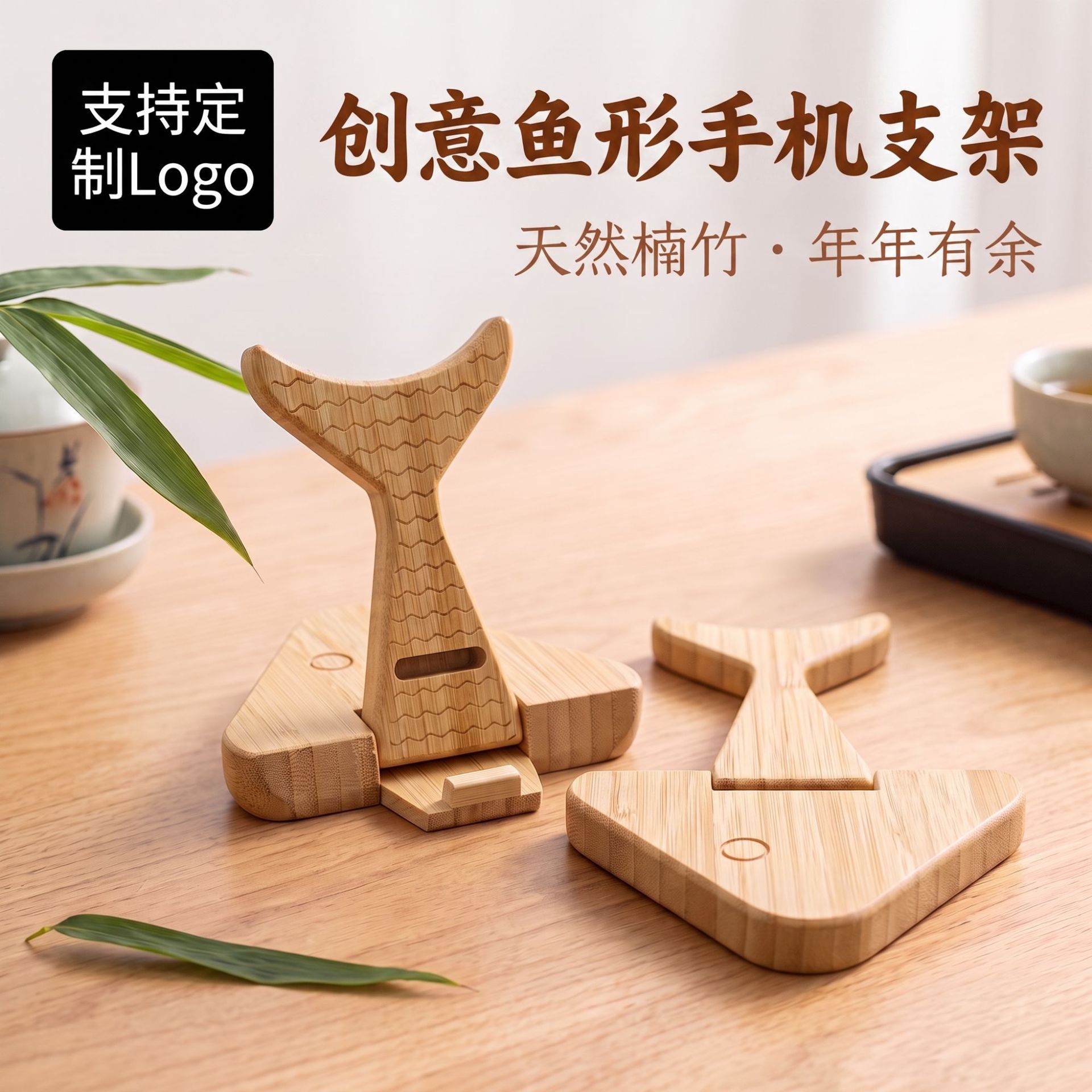 创意手机支架可折叠桌面手机平板通用支架广告展会宣传礼品支架 - 1