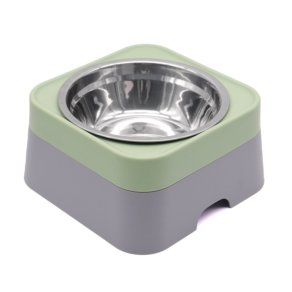 Tazón de comida lenta para mascotas transfronterizas Tazón de agua flotante anti-volcado para perros Bebedero para gatos Tazón de agua para perros Tazón de comida para perros de acero inoxidable