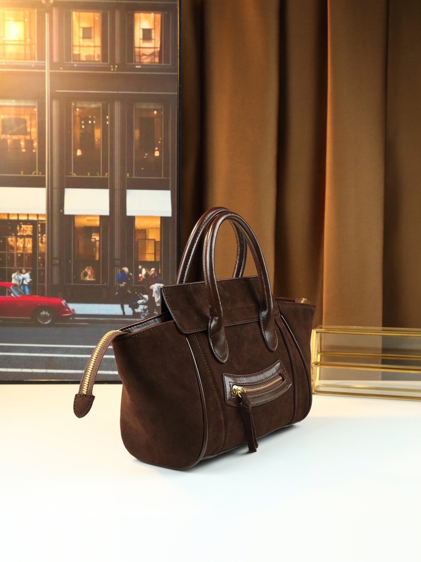 Women's Smiley Face Handbag Large Capacity Pu Leather Shoulder Bag_voghion.com