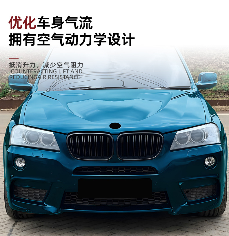 Applicable to Bmw X3 F25 Early Model Years 2011-2013 Single-Line and Double-Line Front Grille Air Intake Grille Exterior Modification