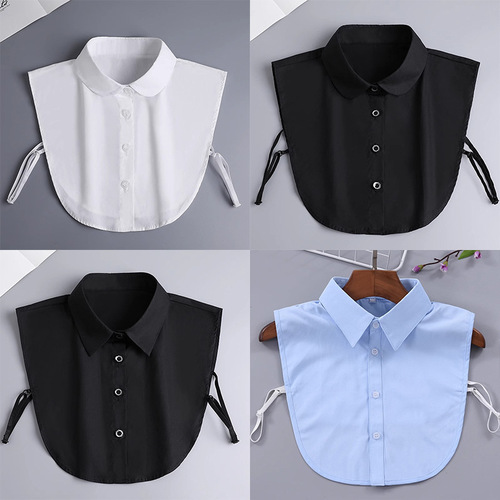 White Pointed Collar Compatible Collar for Children and Adults, Versatile Collar Decor for Autumn and Winter, Stand Collar Round Collar Compatible Collar for Blouses and Shirts