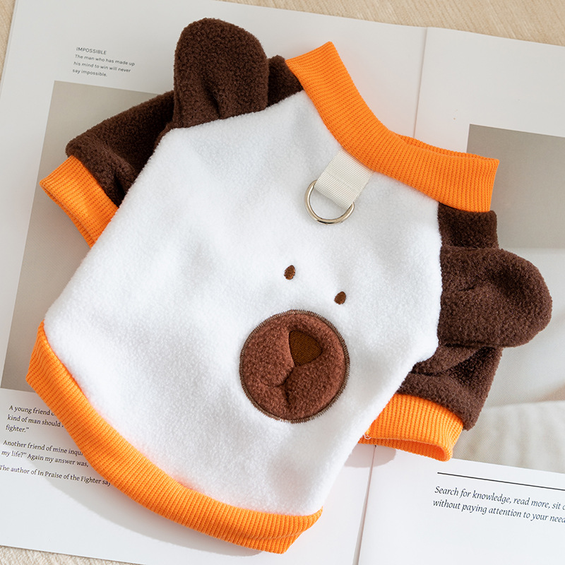 Nuevo otoño e invierno perro coreano lindo dibujos animados perro mediano y pequeño suéter de oso gato peluche ropa para perros