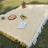 Lemon yellow 90*210cm [with tassels] suitable for 3-4 people