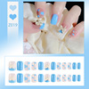 Nail stickers, fake nails, mountain tea with bow, ready-made product, wholesale