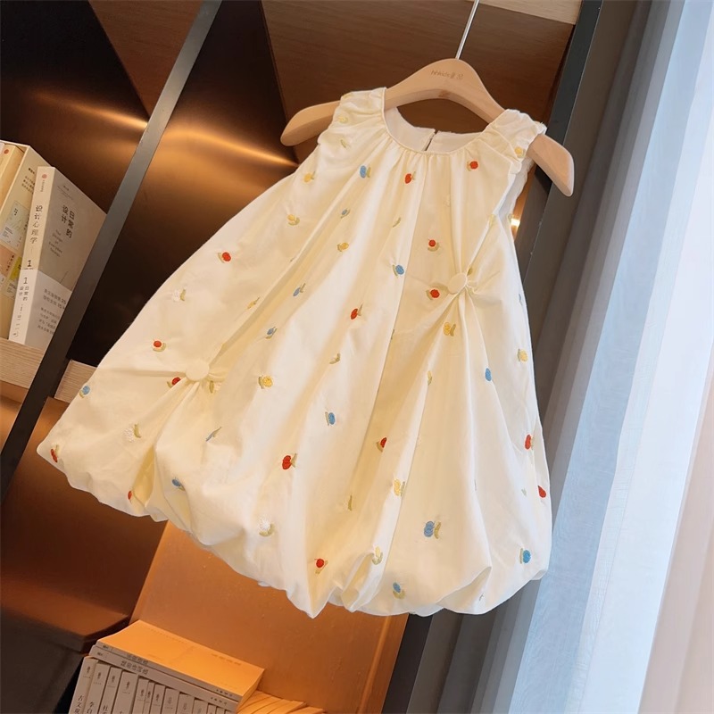 Girls dress Summer 2025 New Baby Princess Dress Children's Skirt Sleeveless Flower Bub Dress Summer Children's Fashion