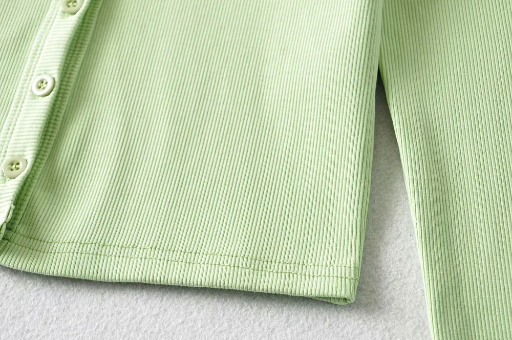 simple V-neck long-sleeved cardigan  NSAC49926