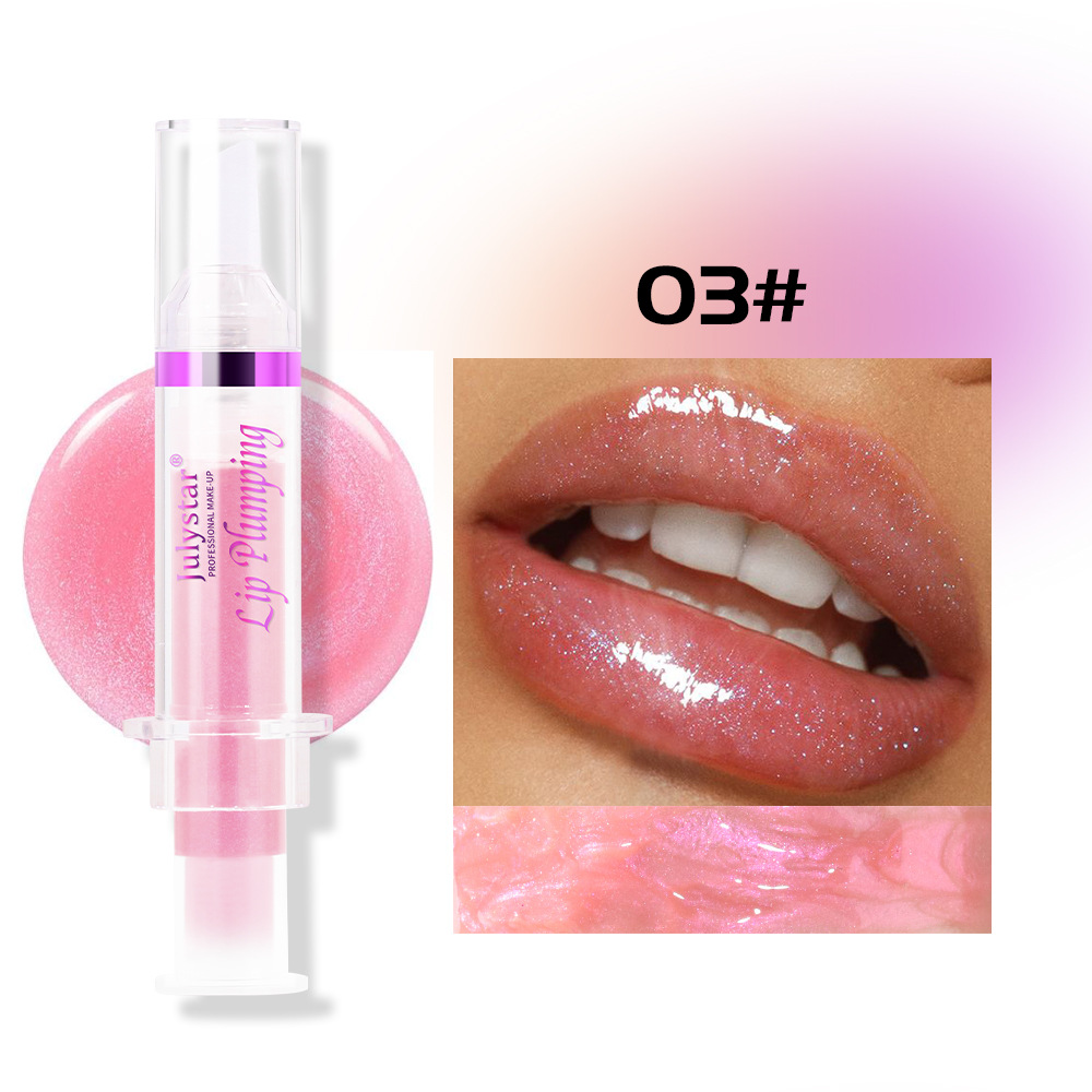 Julystar Pearl Lip Gloss Brightening Lip Gloss that is not easily stained with water, lustrous and pouty lip gloss undefined