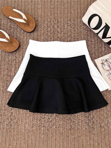 Gray skirt for women 2025 summer large size fat mm high waist anti-exposure A-line short skirt sports fluffy skirt umbrella skirt