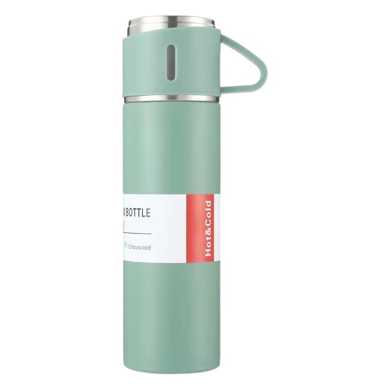 Nueva caja de regalo traje 304 taza de vacío de acero inoxidable para hombres y mujeres portátil taza de té de negocios regalo logotipo impreso