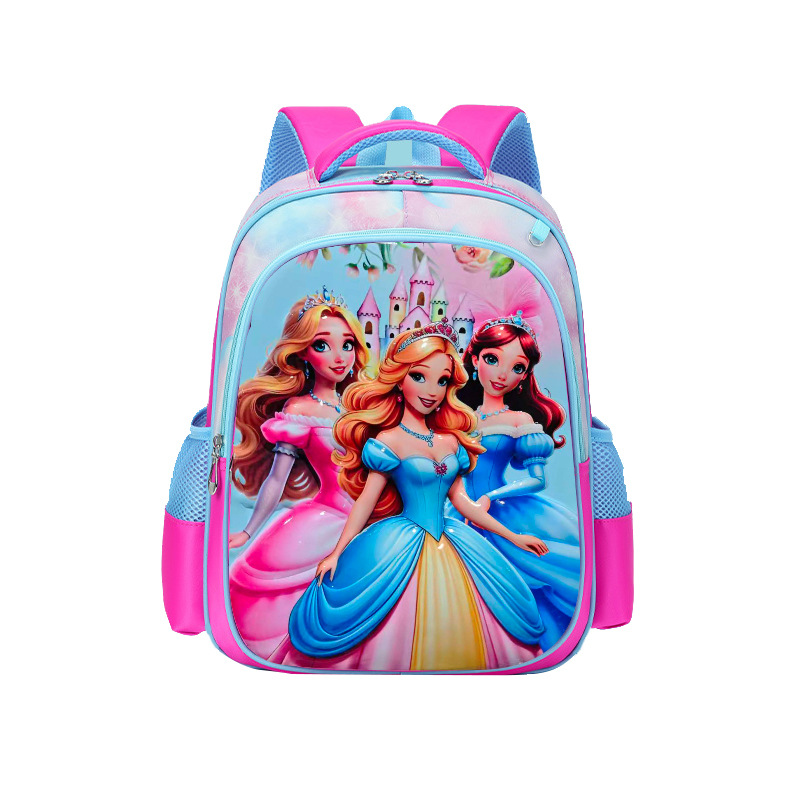 Nueva mochila escolar de dibujos animados mochila escolar 3D para estudiantes de escuela primaria 1-3 grado mochila de tela rabu súper ligera hombro para reducir la carga y proteger la columna