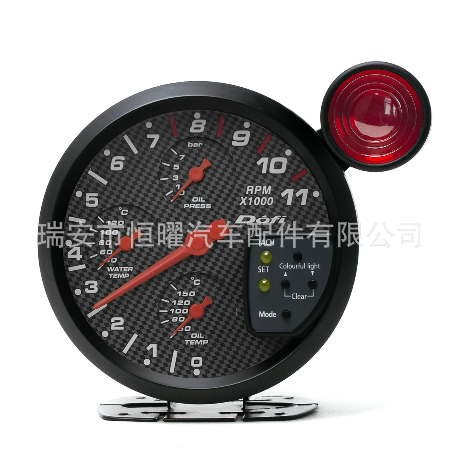 Universal – automobile instrument Tachometer Water Temp - mirror-carbon-fiber
