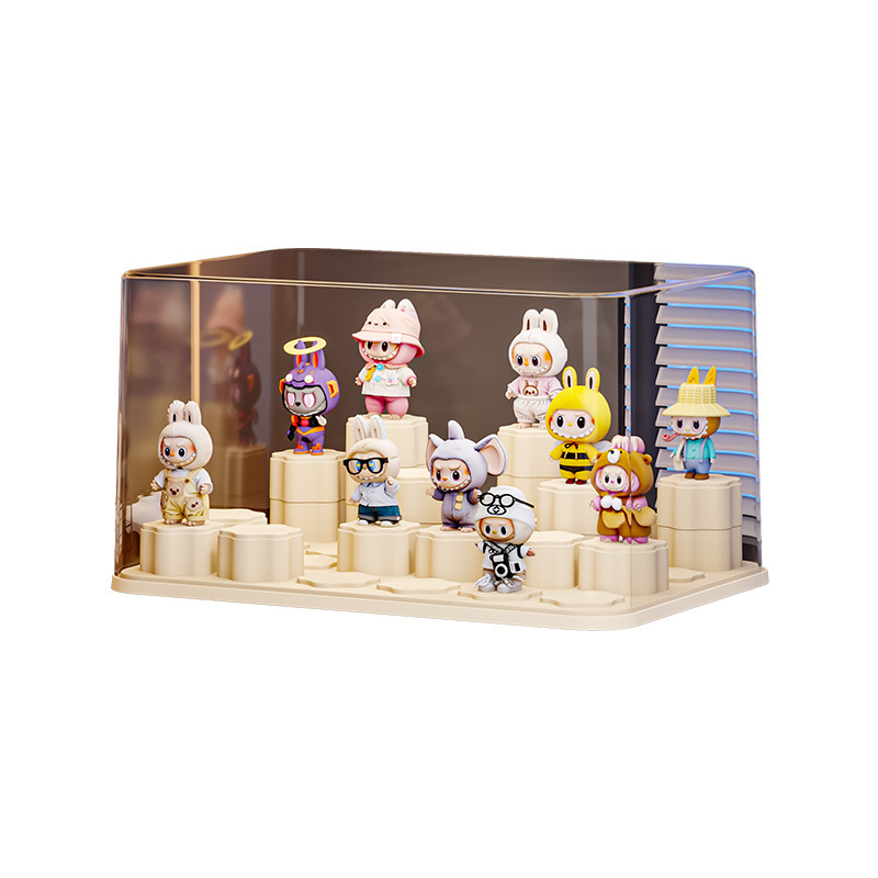 ブラインドボックスディスプレイラック収納透明防塵アクリルフィギュアおもちゃビルディングブロックラブブバブルマートディスプレイボックス|undefined