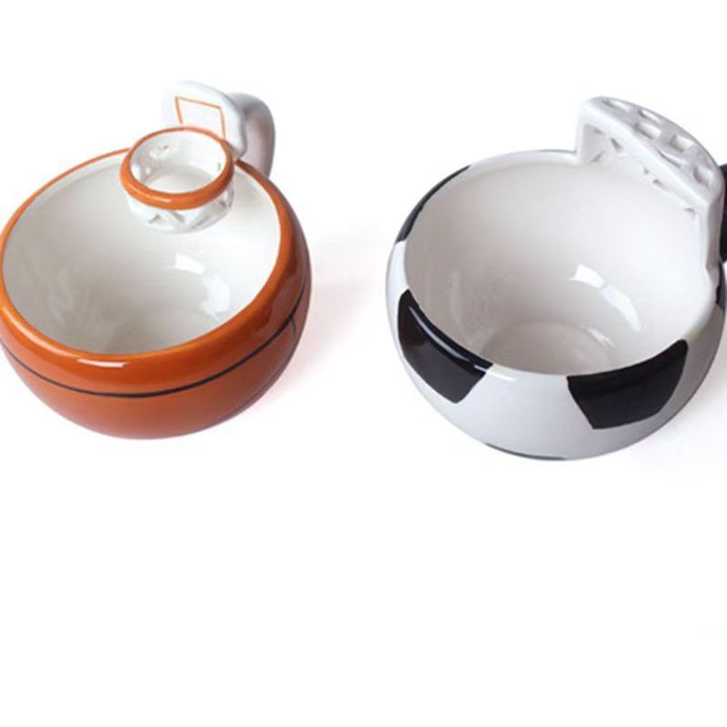 Nórdico creativo taza de fútbol NBA taza de tiro taza de baloncesto taza de cerámica taza de café de oficina tendencia nueva personalidad