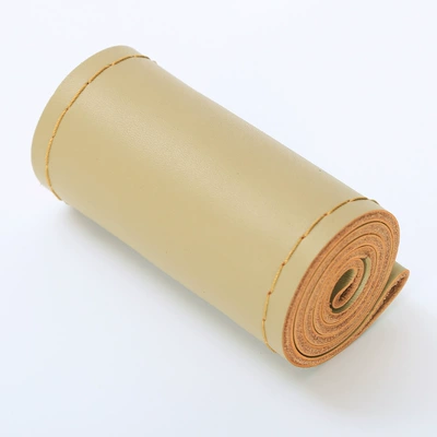 Steering wheel cover, Leather car steering wheel cover - glossy-style-beige-rice-noodles-36cm