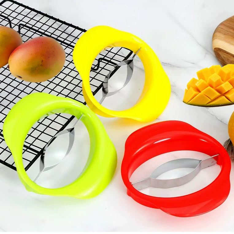 Нож для нарезки манго из нержавеющей стали, приспособление для резки манго, фрукторезка, инструмент для удаления сердцевины манго, разделитель фруктов