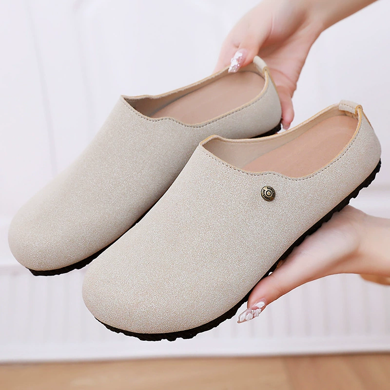 Летняя новая удобная повседневная обувь с толстой подошной головкой, наполовину тапочки, носите мягкие туфли Birkenn