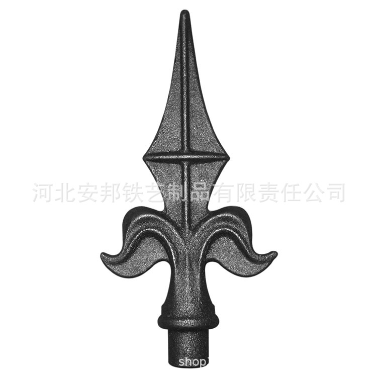 4194.1欧式铁艺铸造装饰枪尖铁艺五金大门装饰配件石家庄铁艺配件
