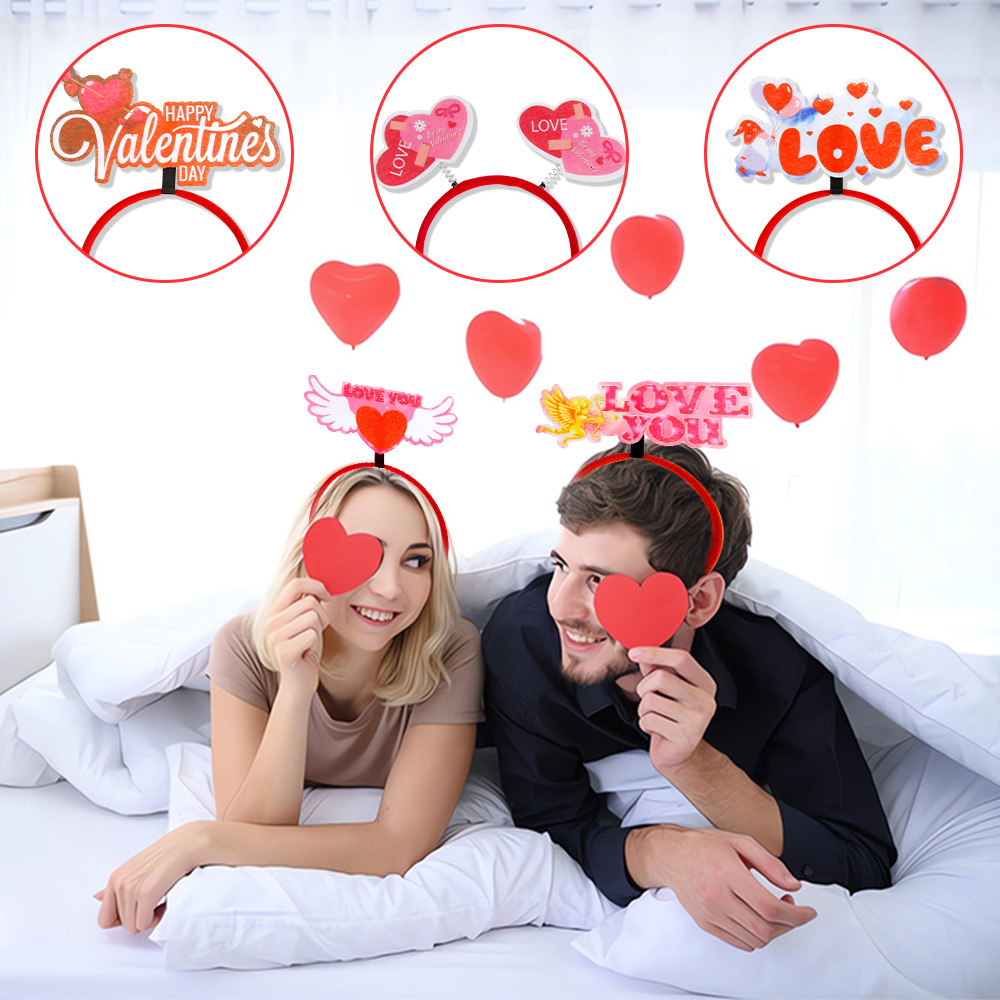 Nuevo estilo transfronterizo de Europa y América Día de San Valentín bandeja de cabello de decoración de fiesta romántica bandeja de cabello de amor rojo