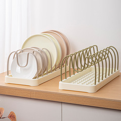 Household dish rack removable dish rack storage plate tableware storage rack kitchen multi-functional pot lid rack