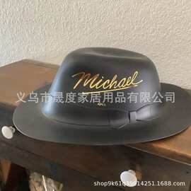 独立站新款 黑色帽子款爆米花桶烫金迈克 3D打印简约收纳怀旧电影