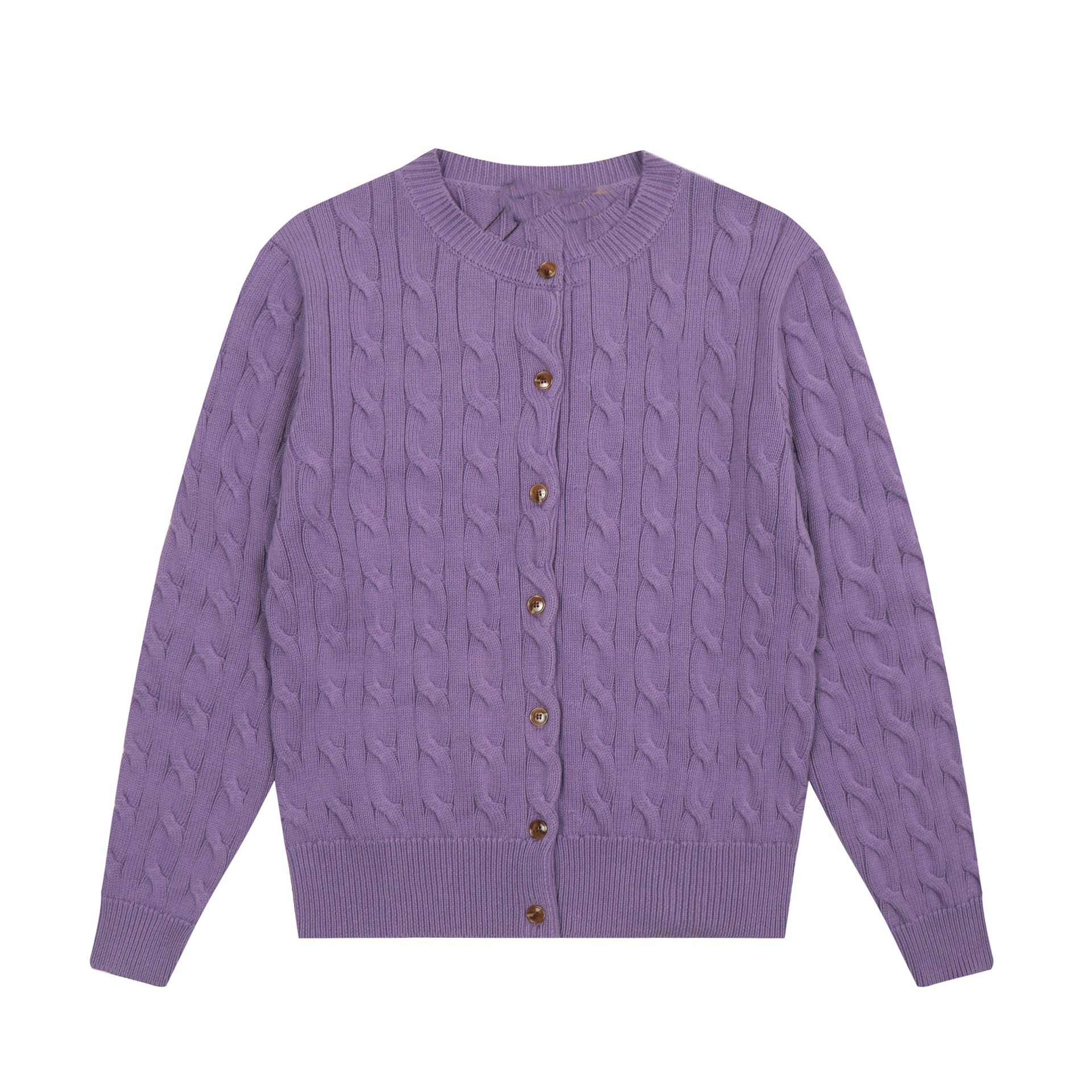 006 LF ホーム秋冬 DS ツイスト刺繍スリムニットセーター優しいレトロレディースカーディガンジャケット