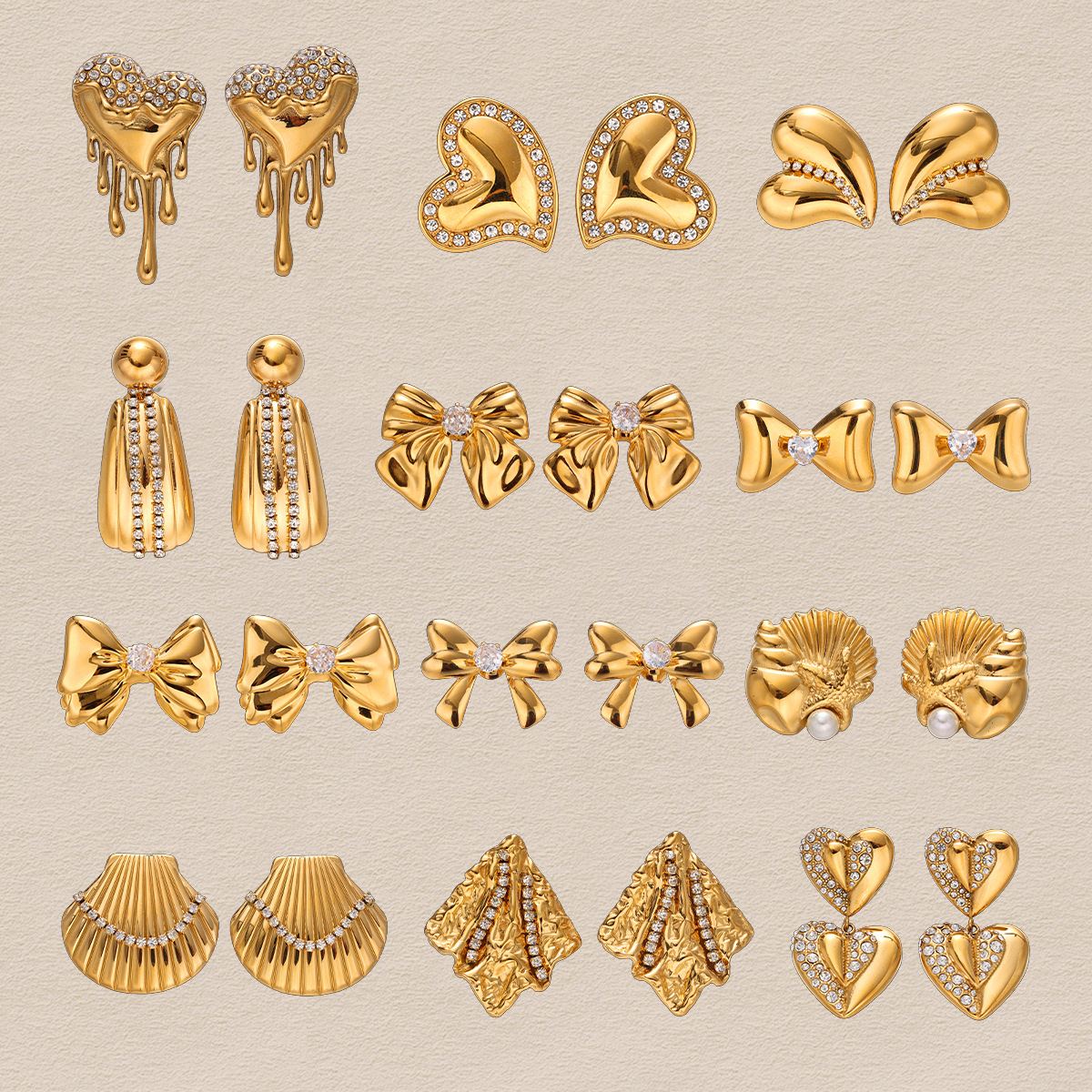 Alta Europa y América acero inoxidable lujo ligero nicho amor mariposa zircon puntos de aluminio pernos de acero joyas de orejas diarias versátiles