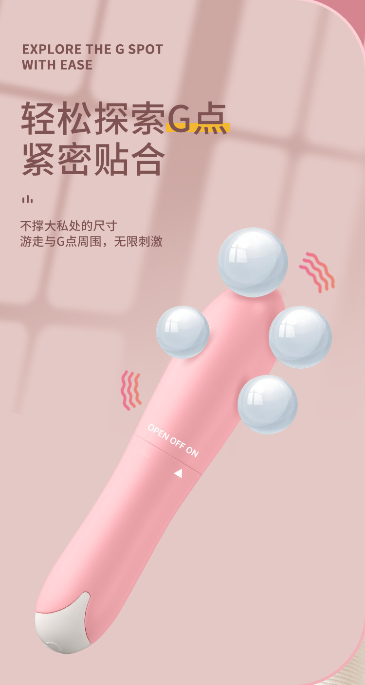 Mystery Magic Pink Vibrating Massage Stick with 1 AA Battery, Rotating Control, 15.5 cm — detail image 15
