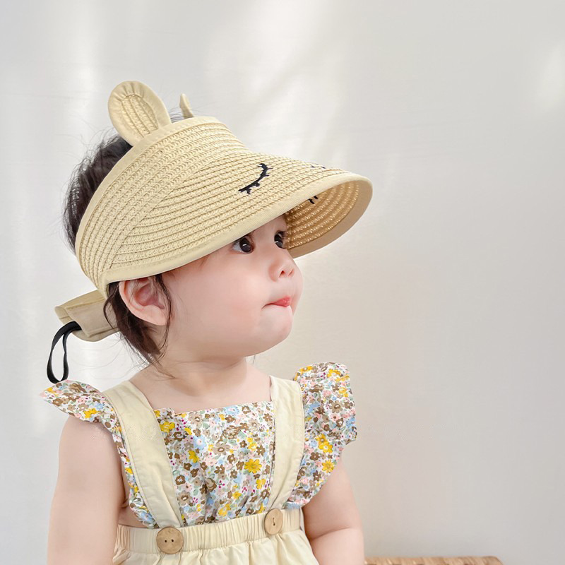 Bebé sol sombrero bebé sombrero verano niños sol sombrero niñas sombrero superior vacío sombrero de paja niños playa sombrero