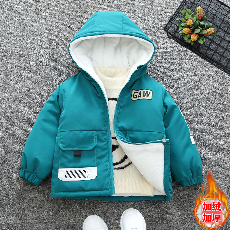 Marca de moda de invierno de los niños parka forrada de algodón acolchado abrigo 2023 nuevo estilo occidental bebé engrosado algodón acolchado Chaqueta de algodón de las niñas
