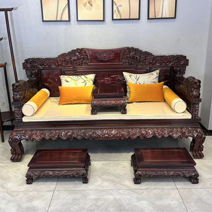 Arhat bed Indonesia black rosewood broad leaf Rosewood Rosewood furniture BMW sofa bed dual-use arhat bed solid wood