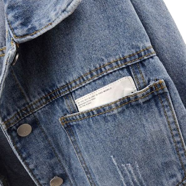 Women's Classic Denim Jacket – Versatile Light Wash Slim Fit Jean Jacket With Button Front_voghion.com