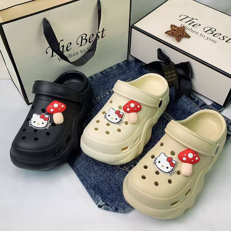 New Cross-Border Style Women's Summer Outdoor Clogs Dopamine Girl Student Clogs Women's Thick-Soled Sandals New Cross-Border Style Women's Summer Outdoor Clogs Dopamine Girl Student Clogs Women's Thick-Soled Sandals