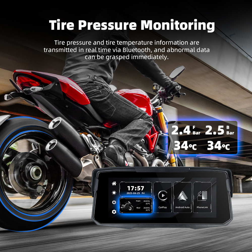 New Products 6.86inch Motorcycle Carplay Portable Navigation Can Support Quick Release Bracket