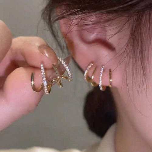 Pendientes de diamante mujer estilo europeo elegante lujo_voghion.com