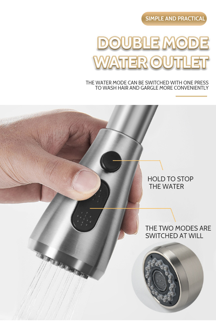 Kitchen faucet extender, splash-proof wonder, universal joint, dishwashing basin, universal shower head bubbler Specification drawing