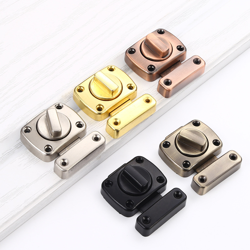 Zinc alloy left and right small latches thickened sliding door door hook anti-theft door bolt spring door latch exposed lock hook door lock 