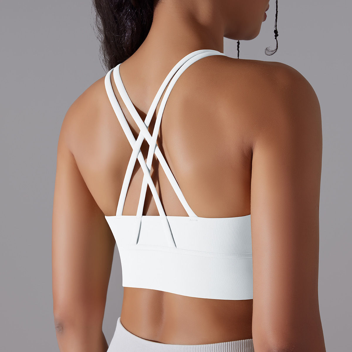 127g Weight Sleeveless Sleeve Length Nylon, Spandex Fabric Type Short Top Length Halter Crisscross Tank Tops Type Fitness, Yoga Occasion U Neck Neckline Solid Color Pattern Sports Style Sports Solid Color Nylon Spandex U Neck Active Tops Halter Crisscross Tank 17