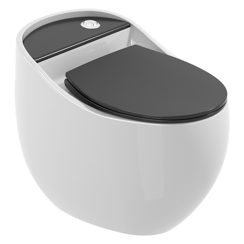 Asiento de inodoro en forma de huevo, decoración, proyecto de hotel para el hogar, venta al por mayor, nuevo inodoro con sifón súper remolino